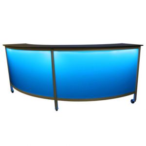 Aluminum Quarter Round Bar Front with LED Lighting
