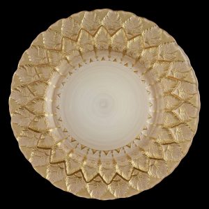 Florence Gold Cream Glass Charger