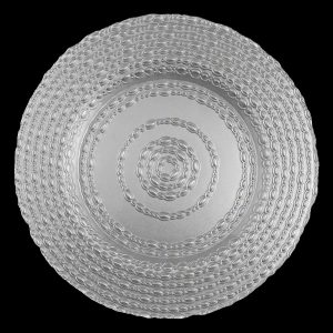 Lasso Silver Glass Charger