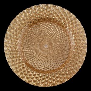 Luxe Gold Clear Glass Charger