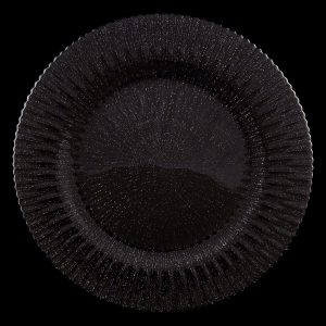Marbella Black Glitter Glass Charger