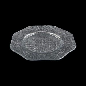 Octagon Silver Bread and Butter Glass Charger