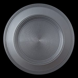 Rope Silver Glass Charger