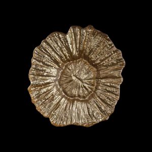Sea Sponge Gold Bread and Butter Glass Charger