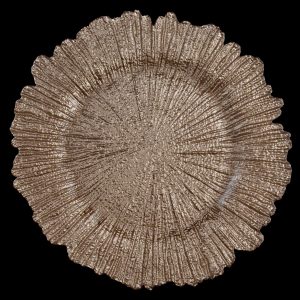 Sea Sponge Mink Glass Charger