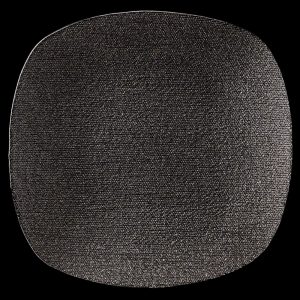 Seta Square Black Glitter Glass Charger