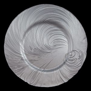Tidal Wave Silver Glass Charger