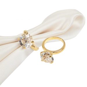 Gold Diamond Napkin Ring