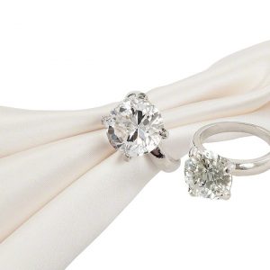 Silver Diamond Napkin Ring