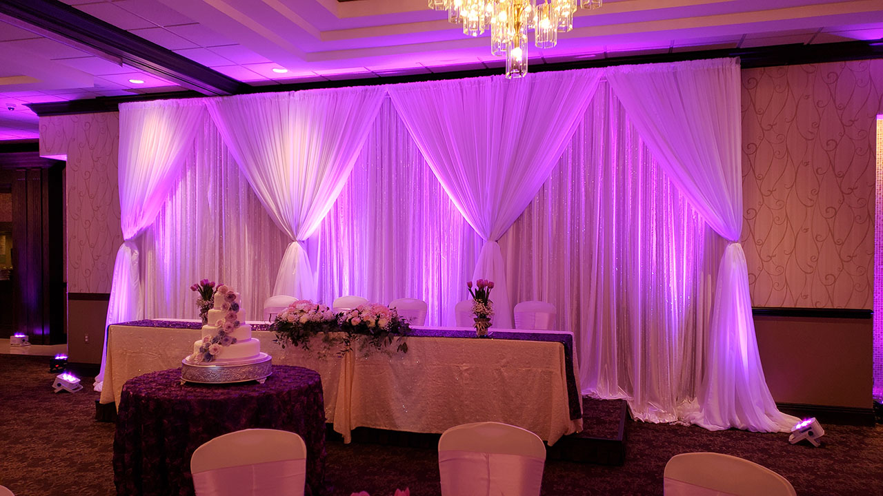 Looking for the perfect wedding? Call on Fabulous Events to supply all of your event rentals. We have table linens, runners, uplighting, pipe and drape, napkins and more for your event rental.