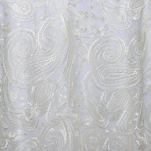 Rent paisley lace overlays from Fabulous Events. We have one of the largest selections of rental table linens, chair covers, napkins & chargers.