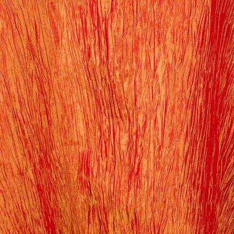 Fire Orange Crinkle Taffeta