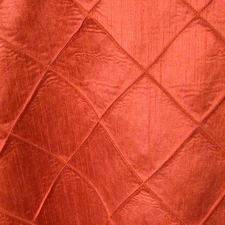 Burnt Orange Faux Silk Pintuck