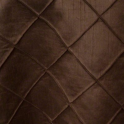 Chocolate Faux Silk Pintuck