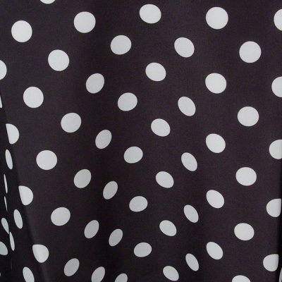 Black with White Polka Dots