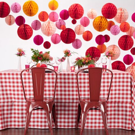 Red Gingham Check Table Linen