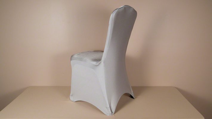 Silver Spandex Chair Cover