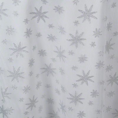 Silver Glitter Stars Sheer