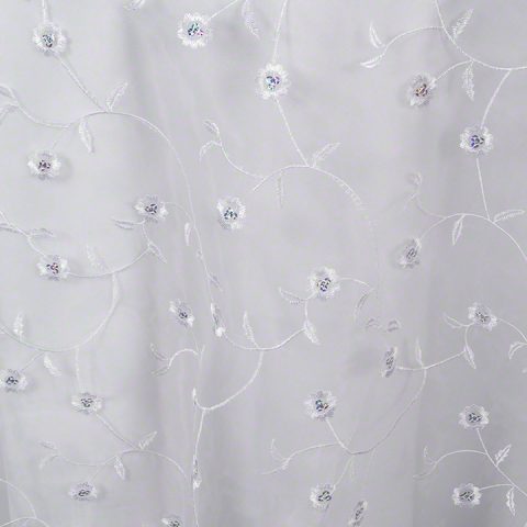 White Blooming Lace Sheer overlay for rental - Rent for Weddings & Showers