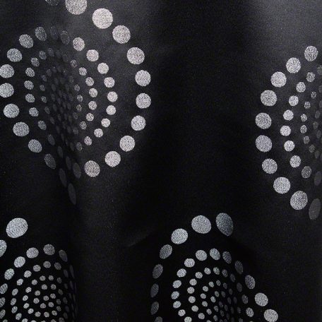 Black with Silver Metallic Crop Circles