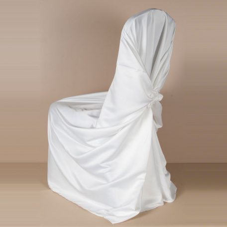 White Matte Satin Pillowcase Chair Cover