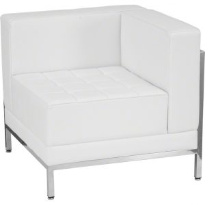 White Imagination Right Corner Sectional Chair