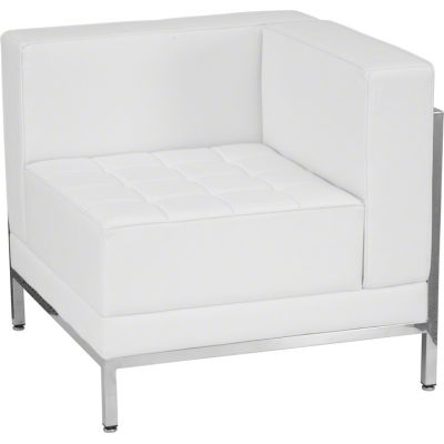 White Imagination Right Corner Sectional Chair