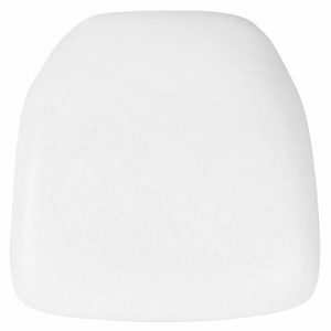 white vinyl chiavari pad