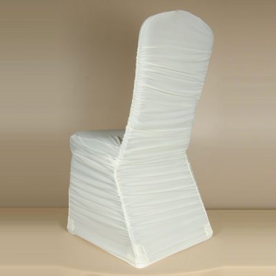 Ivory Rouge Pleat Chair Cover