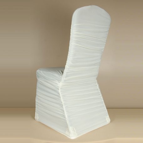 Ivory Rouge Pleat Chair Cover