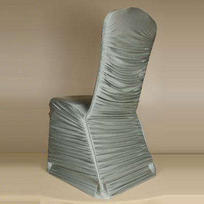 Silver Rouge Pleat Chair Cover