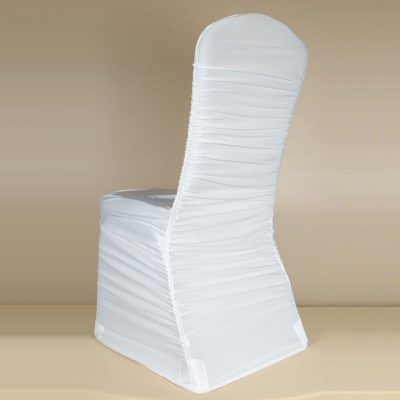 White Rouge Pleat Chair Cover