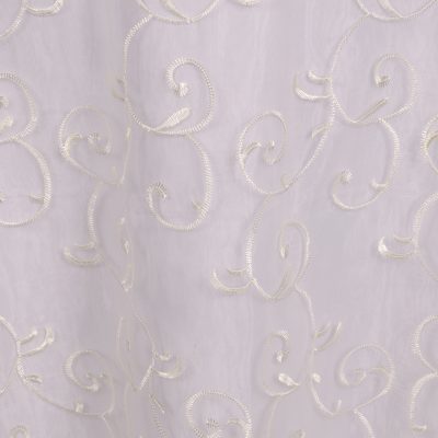 Ivory Embroidered Sheer