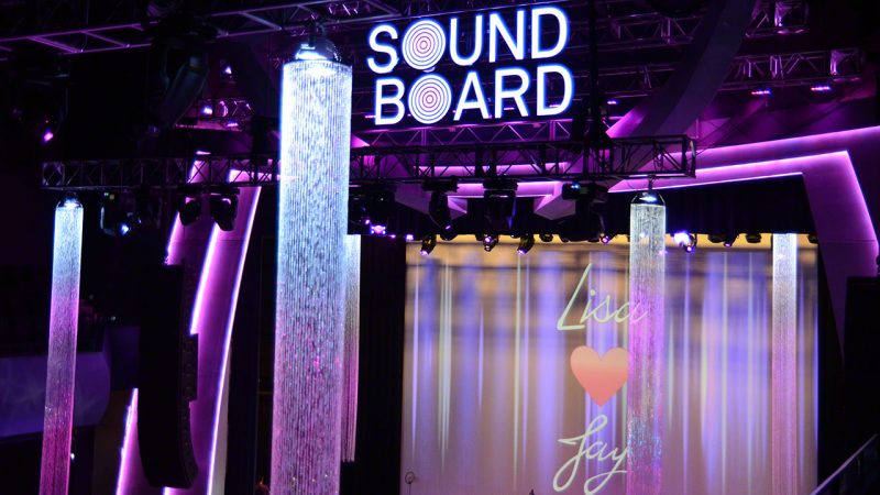 Jay Lazar and Lisa Rasansky Wedding Reception inside Sound Board at the Motor City Hotel and Casino