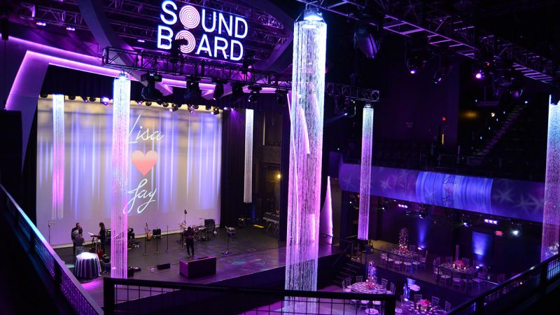 Jay Lazar and Lisa Rasansky Wedding Reception inside Sound Board at the Motor City Hotel and Casino