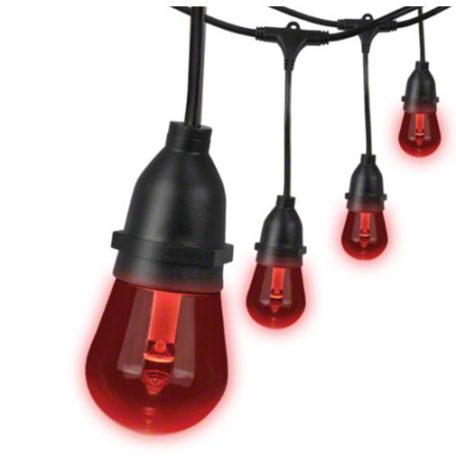 Red LED Edison Style String Lights