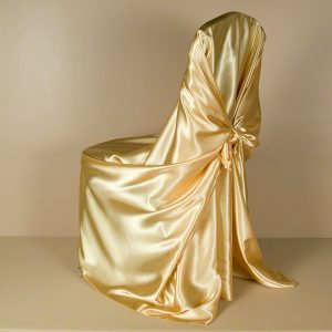 Gold Satin Pillowcase Chair Cover
