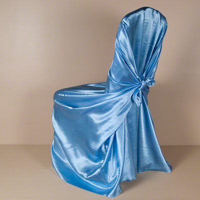 Periwinkle satin Pillowcase Chair Cover