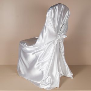White Satin Pillowcase Chair Cover