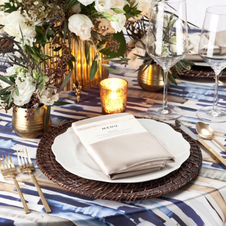 Blue Brushstroke Tablescape