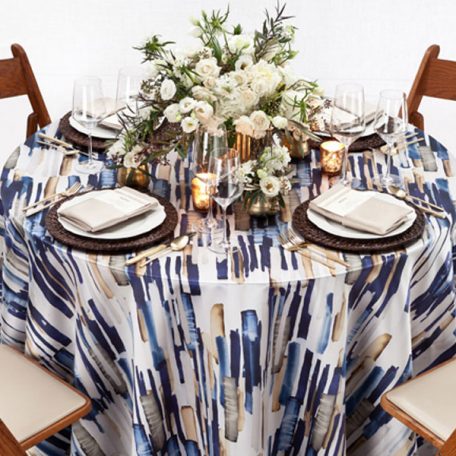 Blue Brushstroke Tablescape