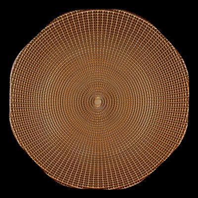 Eternity Brown Gold Glass Charger