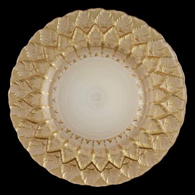 Florence Gold Cream Glass Charger