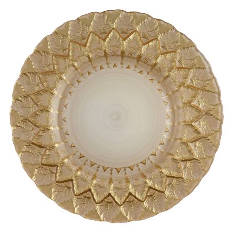 Florence Gold Cream Glass Charger