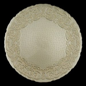 Lace Vanilla Glass Charger