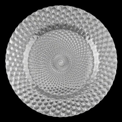 Luxe Silver Luster Glass Charger