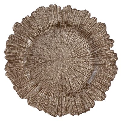 Sea Sponge Mink Glass Charger