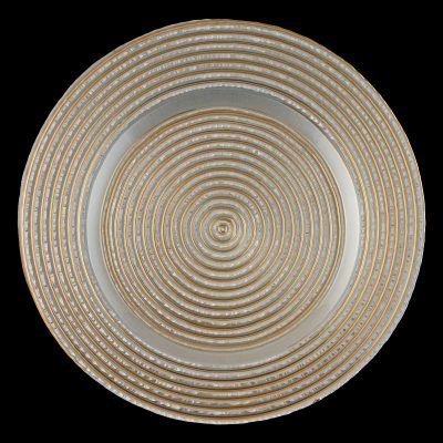 Starlight Gold Pearl Glass Charger
