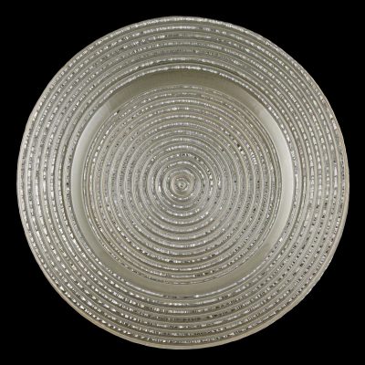Starlight Silver Pearl Glass Charger
