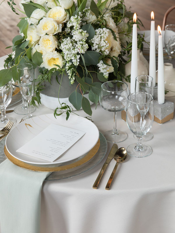 Bone Faille Ivory Table Cloth, Napkin & Linen Rental | Fabulous Events